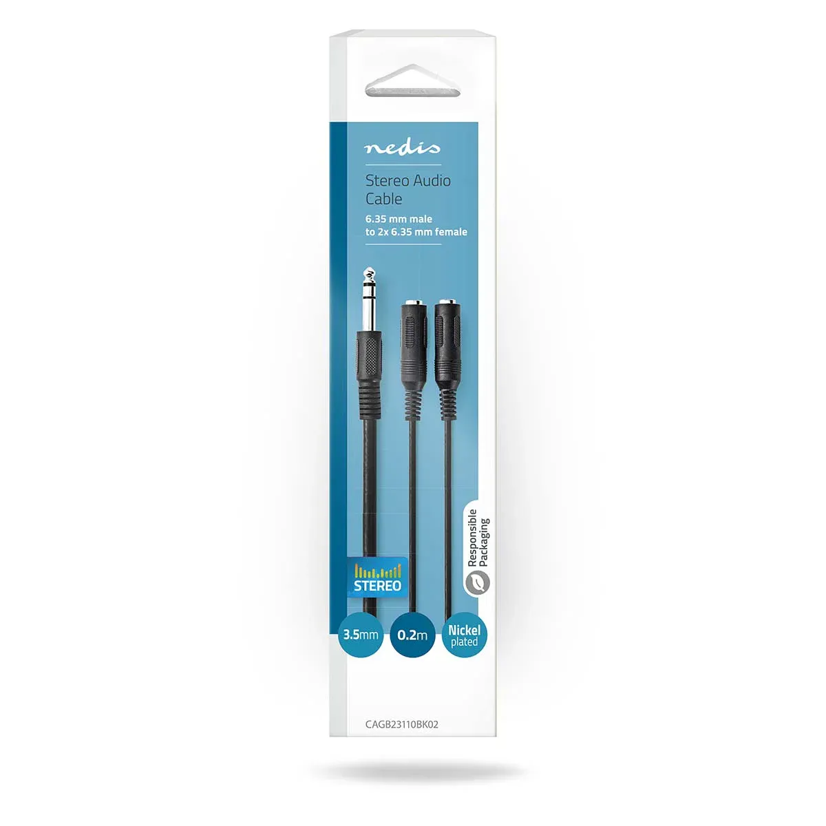 Stereo Audio Cable - 6,5mm Jack til 2x6,35mm Jack