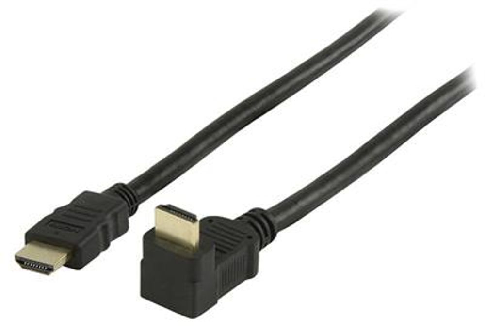 HDMI-Kabel 2,0 meter med 90° vinkel - Sort