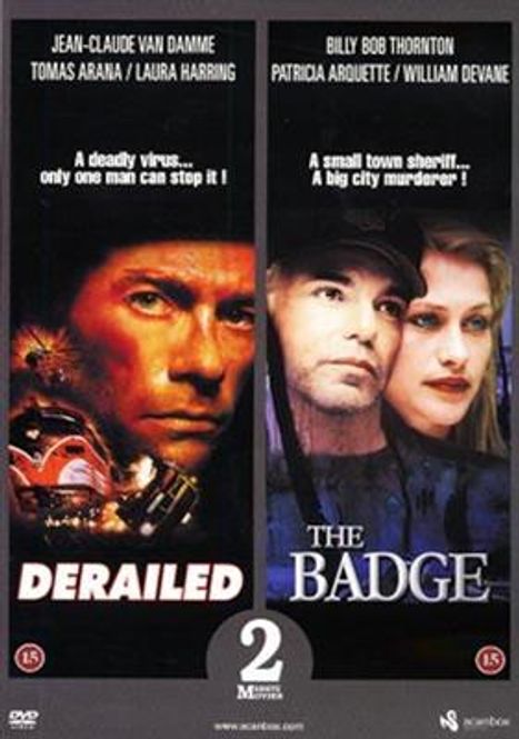 Hovedbilde Derailed / The Badge (DVD)  2 Filmer i En med Bla. Van Dame