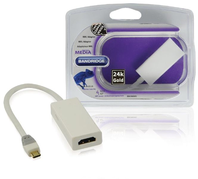 Hovedbilde USB Micro B 5-stifts hankontakt - HDMI-utgang + USB Micro B ...