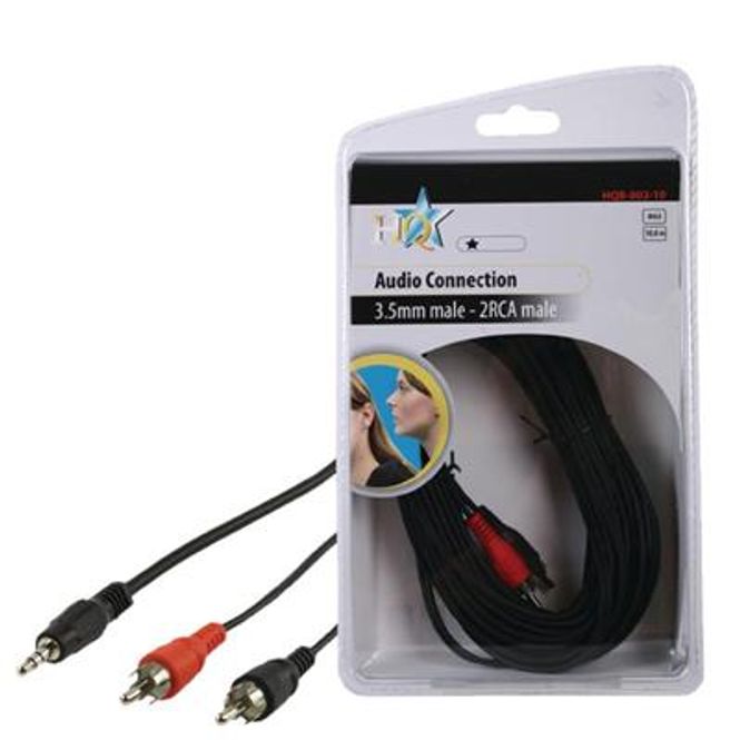 Hovedbilde Stereo Audio Cable 3.5 mm Male - 2x RCA Male 10 meter