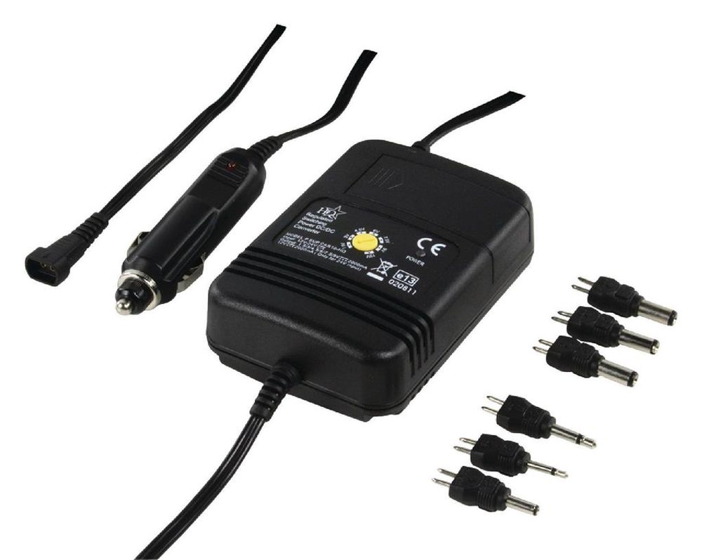 Universal DC Strømadapter 1.5 VDC / 3 VDC / 4.5 VDC / 6 VDC / 7.5 VDC / 9 VDC / 12 VDC 2.0 A