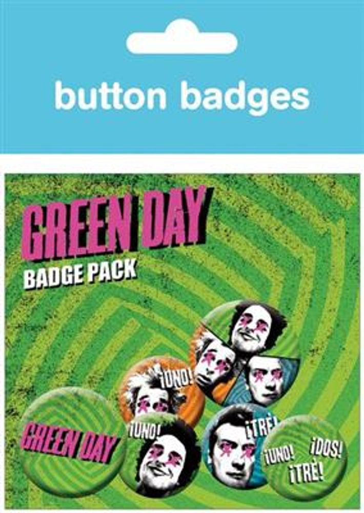 Buttons - Green Day (6pk)