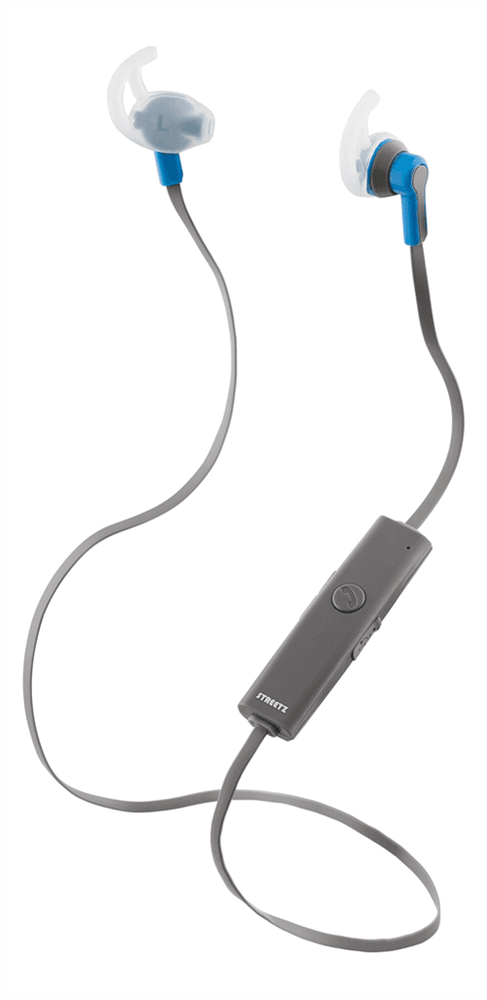 Sportshodetelefoner med Bluetooth - Streetz sportsørepropper HL-571 - Grey/Blue