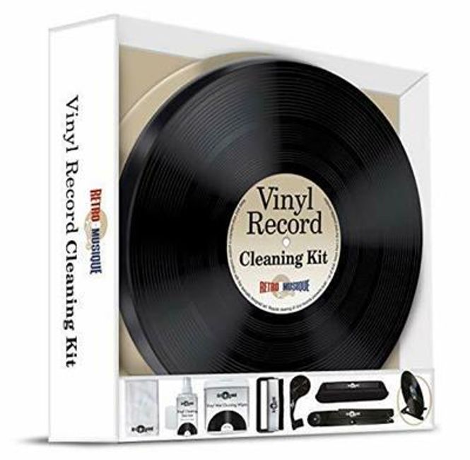 Hovedbilde Vinyl Record Cleaning Kit - Rund Metal LP Boks med Rens til ...