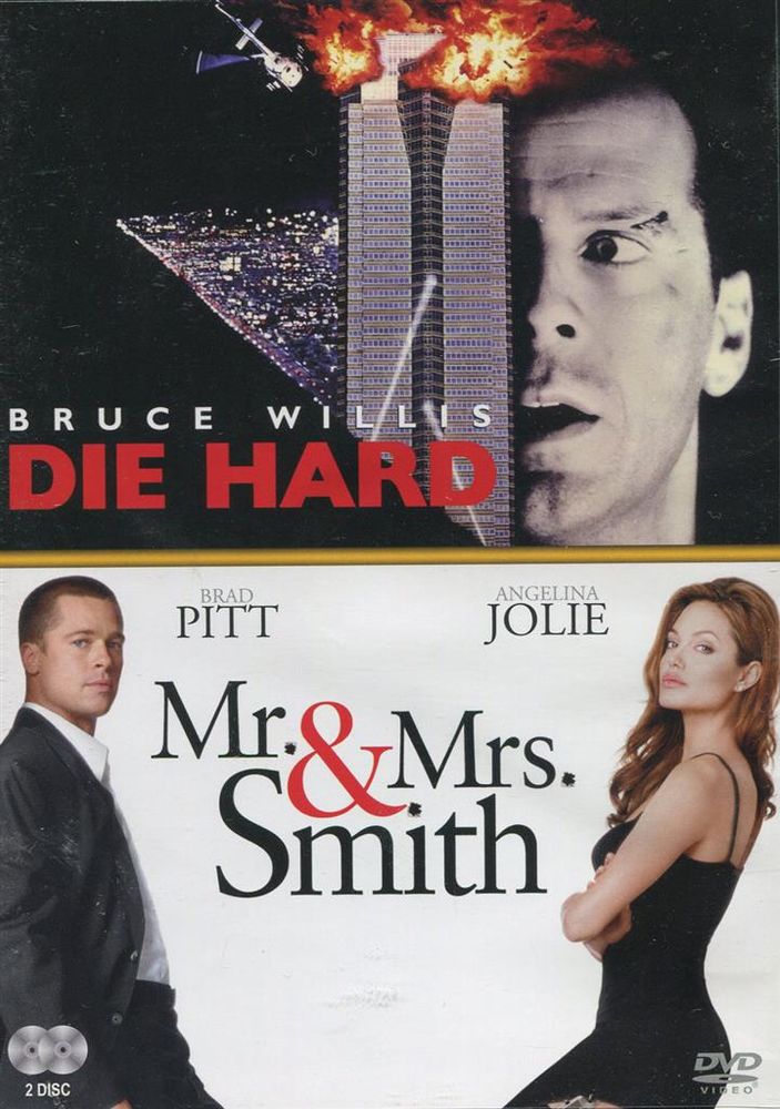Die Hard og Mr. & Mrs. Smith (DVD) 2 i en boks