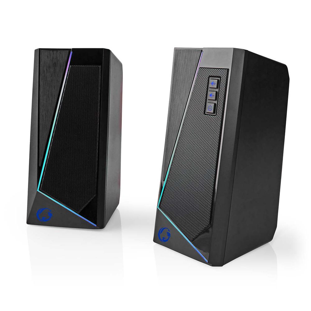 Gaming Høyttaler 2.0 Stereo 18watt - LED-lys - Nedis