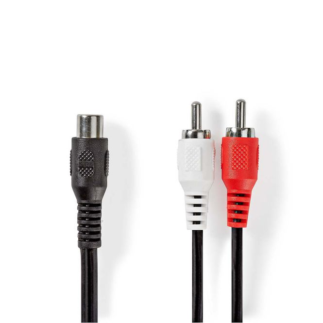 Hovedbilde Stereo Lydkabel 2x RCA Han til RCA Hun 0,2 meter Nikkel ...