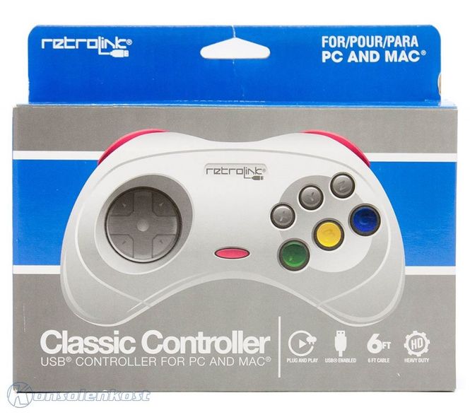 Hovedbilde Retrolink USB SEGA Saturn Classic Controller [Branco]