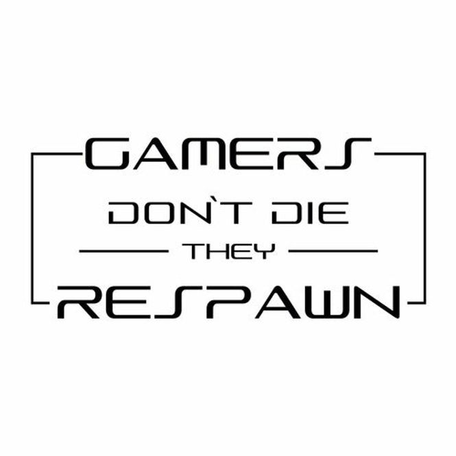 Hovedbilde WALLSTICKERS - GAMERS DON'T DIE