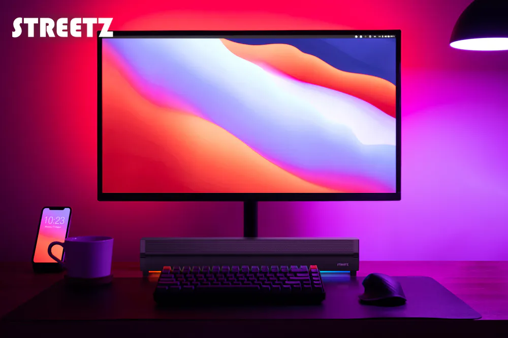 STREETZ SB100 Bluetooth Soundbar Høyttaler med RGB-belysning