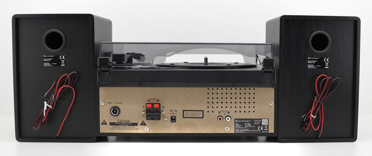 Stereo Micro Musikk Senter DAB+, CD og Platespiller med Frittstående Høyttalere - Soundmaster