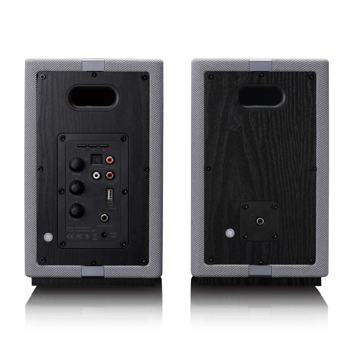Stereo Bokhyllehøyttalere med Bluetooth 2x40w RMS med Fjernbetjening - Lenco