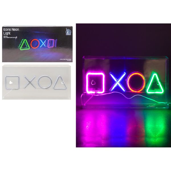 Hovedbilde PlayStation Symbol Skilt med Neonlys