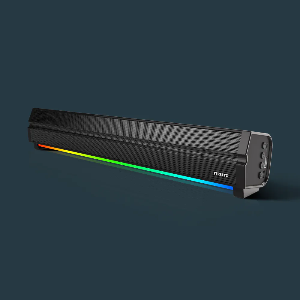 STREETZ SB100 Bluetooth Soundbar Høyttaler med RGB-belysning