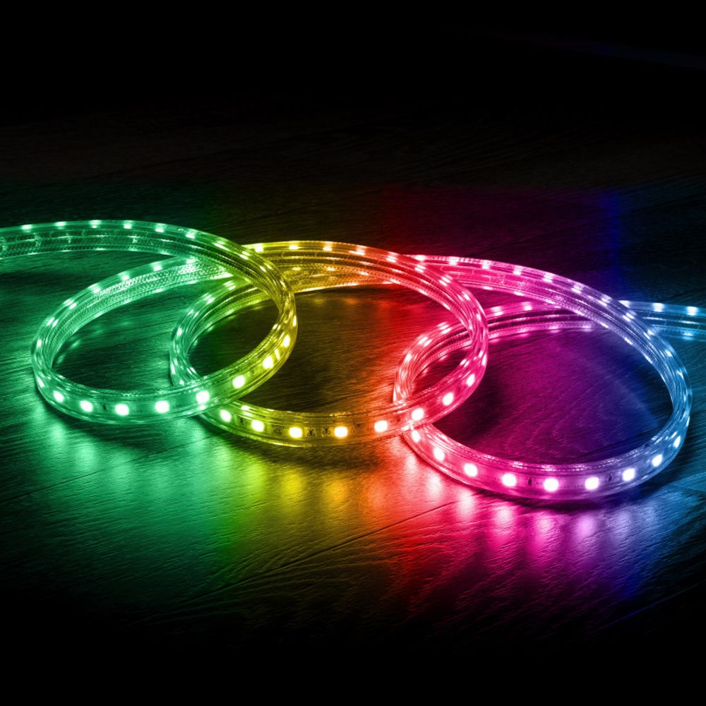 Led-Lys 20 Meter RGB Led-Stripe med Fjernkontroll og App-styring - IP44 Godkjent