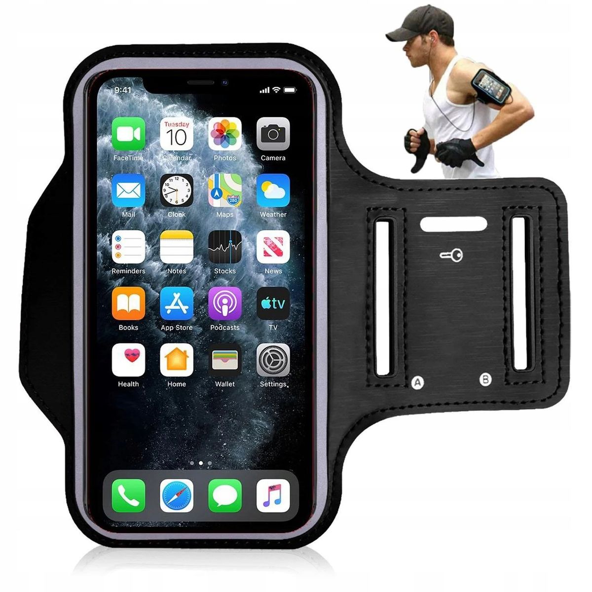 Sportsarmbånd - Mobilholder - Armstrap for Mobiltelefoner - 