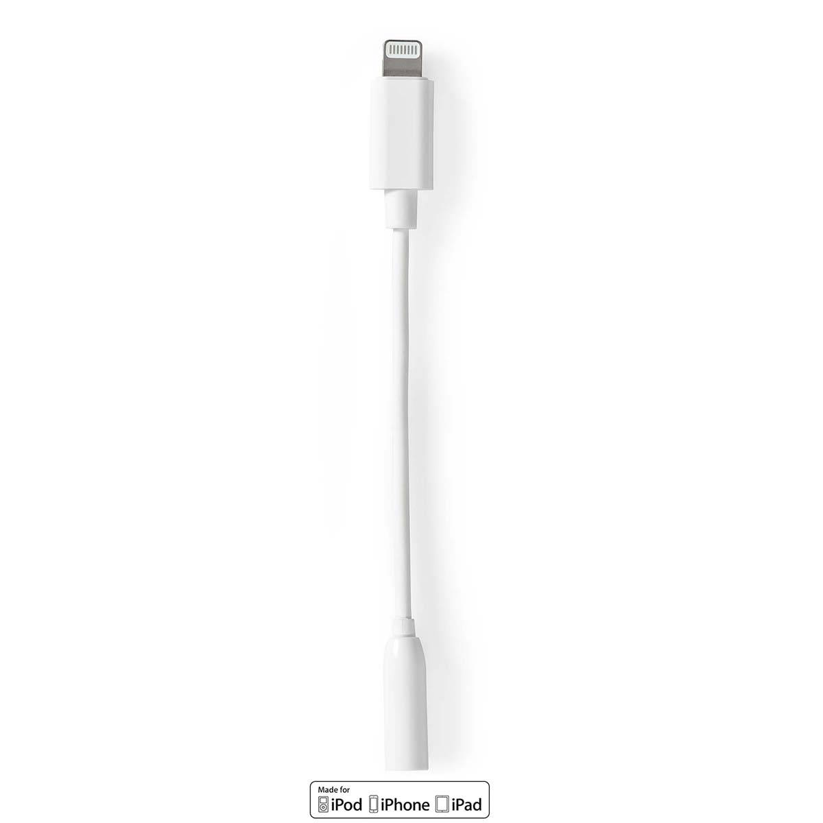 Lightning Lydadapter for Apple-produkter - 8 pins - 10 cm - 3,5 mm Hun