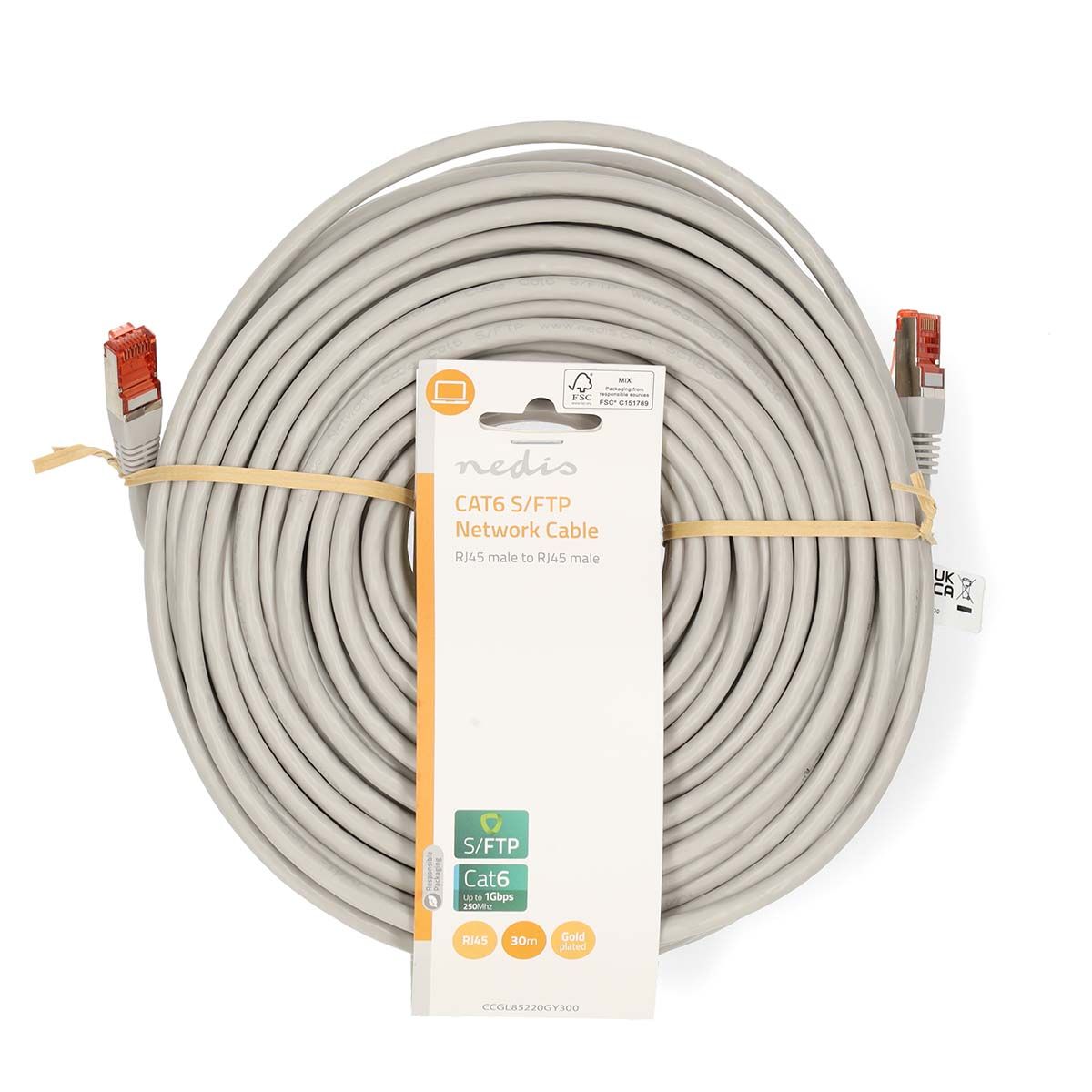 Nettverkskabel CAT 6 med Standard Plugg RJ45 - Velg fra 1 til 30 meter